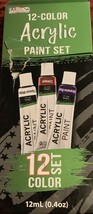 US Art Supply 12pc Acrylic Artist Paint Pigment Set 12ml Tubes - $126.72 MXN