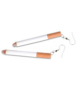 Realistic CIGARETTES Funky EARRINGS Smoker Anti-Smoking Costume Novelty ... - €4,21 EUR