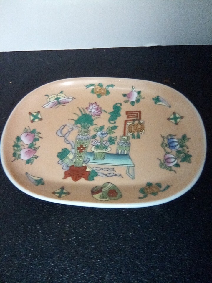 CHINESE BOWL PLATE HAND PAINTED CHINA FOR THE ADOLPHUS BUTTERFLY HOTEL VINTAGE - $29.70 CHINESE BOWL PLATE HAND PAINTED CHINA FOR THE ADOLPHUS BUTTERFLY HOTEL VINTAGE - $29.70
