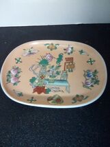 CHINESE BOWL PLATE HAND PAINTED CHINA FOR THE ADOLPHUS BUTTERFLY HOTEL VINTAGE - $29.70