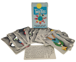 Vintage Twin Kins Card Game Blue Arrco Playing Card Co COMPLETE 41 Cards - £7.94 GBP