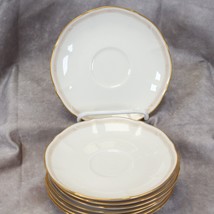 Noritake Imperial Blossom Saucers 6&quot; Gold Trim Lot of 8 NEAR MINT - £30.81 GBP