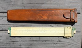 Vintage Keuffel Esser 40923 Slide Rule with Leather Case Jun 5 &#39;00 to De... - $14.99