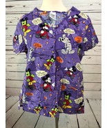 Disney Scrub Shirt Mickey Mouse XS Halloween Trick or Treat Nursing Extr... - €16,56 EUR