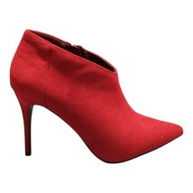 Journee Collection Demmi Stiletto Heeled Booties Womens 9 Red Pointed To... - $34.35