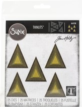 Sizzix Thinlits Dies By Tim Holtz 25/Pkg-Stacked Tiles Triangles - £17.53 GBP