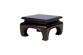 Beautiful Dark Brown Gloss Square Chinese Wooden Platform Stand 4&quot;x4&quot; - £29.57 GBP
