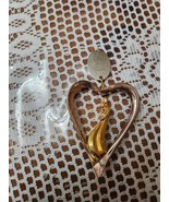 Hallmark Keepsake Ornament Our First Christmas 2002 Metal Heart Gold Sil... - $401.15 MXN