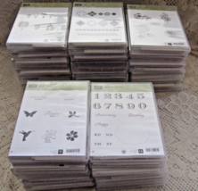 New &amp; Unused Stampin&#39; Up! Rubber Stamp Sets Lot Of 44 - Over 340 Stamps - £123.93 GBP