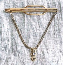 FLT Gold-filled Chain Tie Clip 1930s vintage 2 1/2&quot; - £11.22 GBP