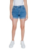 Vero Moda Women Short Blue Mid-Waist Chic Fashion Denim Rolled Hems 2025 - $634.96 MXN