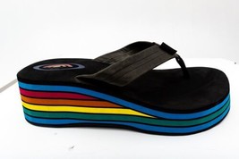 Rainbow Sandal Display Prop Giant Six Layer Wedge Flip Flop Thong  27&quot; 2... - $475.24