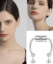 Magnetic Nose Ring Non-Piercing Fake Septum Segment Helix Tragus Faux Cl... - £4.74 GBP