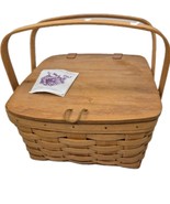 Longaberger 1995 Small Picnic Basket #11029 12″ x 12″ x 7″ Vintage Colle... - $464.48 MXN