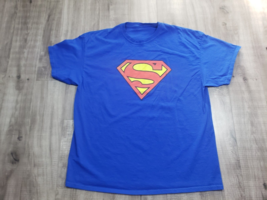 DC Comics Superman Logo Men&#39;s Blue Classic Short Sleeve T-Shirt - £10.68 GBP