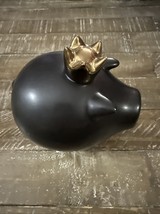 Black And Gold Pig Statue - $25.15