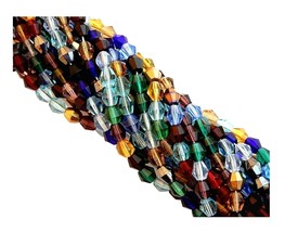 600 Bulk Beads 5mm Bicone Assorted Color Mix Czech Fire Polished Glass Beads - £14.84 GBP