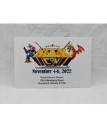 Rock Con November 4-6 2022, Rockford Illinois Flyer 6&quot; X 4&quot; - $16.91 CAD