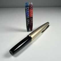 Vintage Morison Gold and Black Ballpoint Pen W/ Ink Cartridges Japan NOS - $18.80