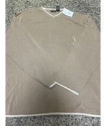 111 State V-Neck Sweater Lightweight - Tan Brown - Men&#39;s Large - $29.65