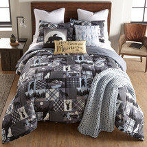 Donna Sharp King Comforter Set &quot; Nightly Walk&quot; - £94.31 GBP