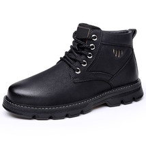 Men Boots Genuine Leather 100% Lining Winter Super Keep Warm Outdoor Ankle Boots - £75.89 GBP