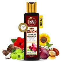 The Indie Earth Red Onion Anti Hair Loss &amp; Hair Growth Oil, 200 Ml - £17.00 GBP