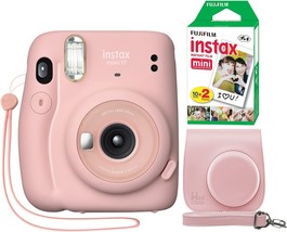 Fujifilm Instax Mini 11 Instant Camera Blush Pink + Minimate Custom Case + Fuji - £112.45 GBP