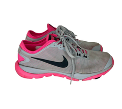 Nike Women&#39;s Training Flex Supreme TR4 Gray Pink Running Shoe Sneaker Size 8  - £19.55 GBP