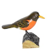 Hand Carved Painted Wood Carving Robin Bird Decoy Vintage Style Wood Rep... - £19.73 GBP