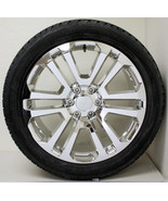 GMC Yukon Denali Sierra 22&quot; Chrome Split Spoke Wheels Rims Bridgestone T... - $3,068.01