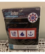 Zweigart Artiste MIni Cross Stitch Kit Three Nautical Designs 5 x 5 In B... - £10.21 GBP
