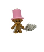 Unique SMOKING TROLL NECKLACE cute MINI resin PENDANT pink TOP HAT gift ... - $17.44 CAD