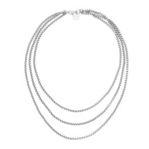 Eklexic Women's Triple Layer Thin Luciana Box Chain Necklace Size One Size - €103,46 EUR