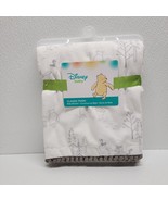 Disney Baby Classic Winnie the Pooh 30&quot; x 40&quot; White Gray Fleece Blanket ... - $74.73 CAD