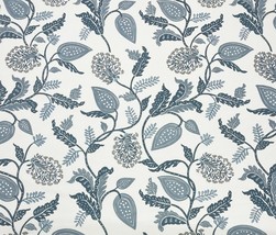 Ballard Designs Mendal Indigo Blue Jacob EAN Vine Floral Fabric By Yard 54&quot;W - £20.29 GBP