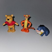 3 Disney Winnie the Pooh Figures Toy Lot Tigger Eeyore With Flowers Cake Topper - £10.24 GBP