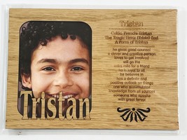 TRISTAN Personalized Name Profile Laser Engraved Wood Picture Frame Magnet - £10.82 GBP