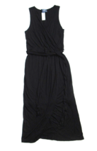 NWT Anthropologie Maeve Mayer Midi in Black Stretch Jersey Faux Wrap Dress M - £46.19 GBP