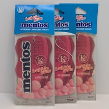 K29 Mentos Bubble Gum Air Freshener 3 Pack Pink Hanging Car Scent Home F... - $12.97