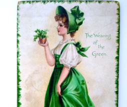 St Patricks Day Postcard Wearing Of The Green Women Signed Ellen Clapsaddle 1907 - £13.68 GBP
