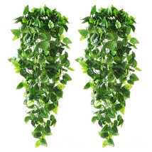 2Pcs Fake Hanging Plants 3.6Ft Fake Ivy Vine Artificial Ivy Leaves For Wedding W - £18.97 GBP