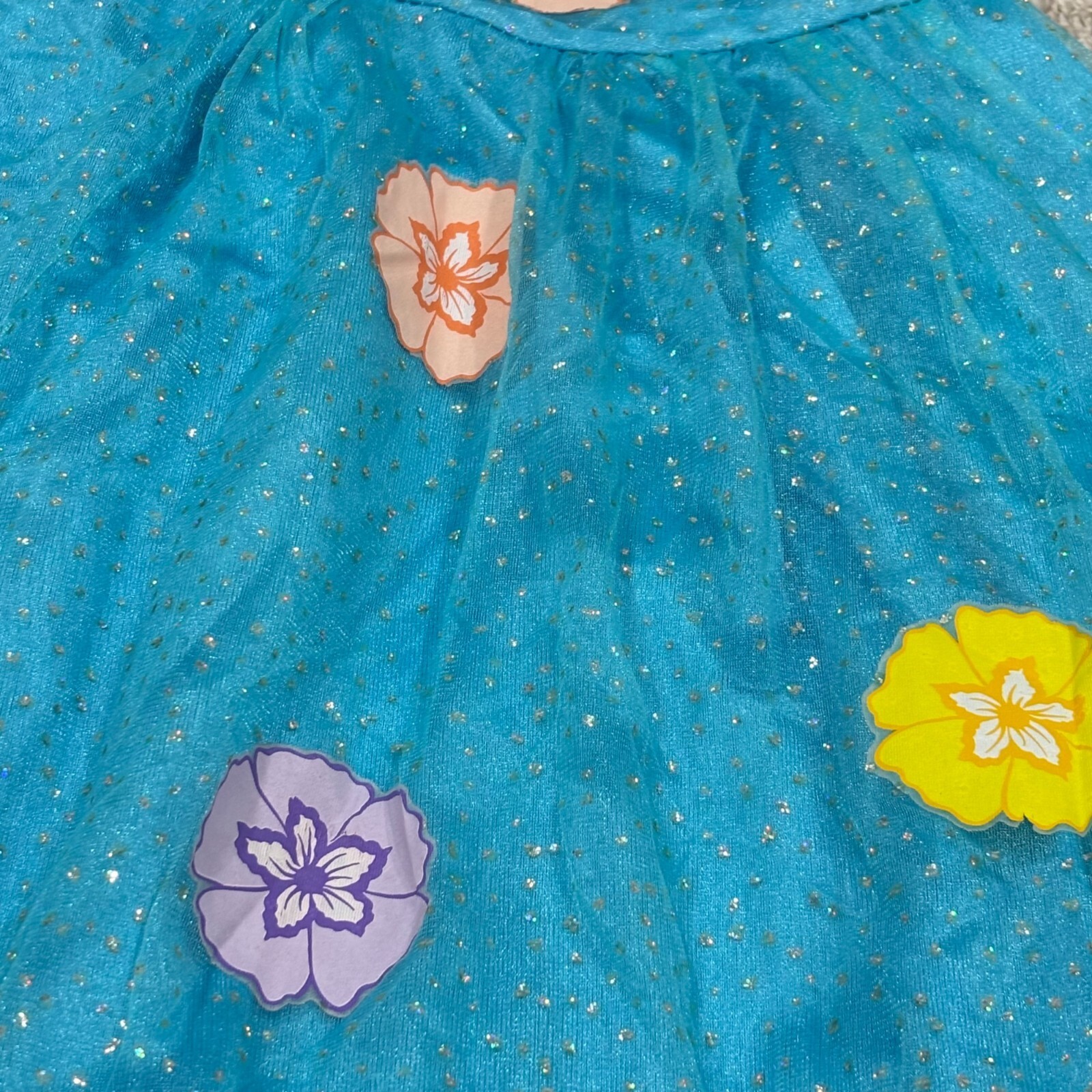 Barbie Fairy Princess Dress Vintage Girls Medium Costume Tulle Floral Songbird Item image 6
