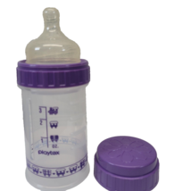 Playtex Round Top Nipple Nurser Drop In Baby Bottle 4 oz Purple Infant Vtg - £13.32 GBP