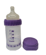 Playtex Round Top Nipple Nurser Drop In Baby Bottle 4 oz Purple Infant Vtg - £13.33 GBP