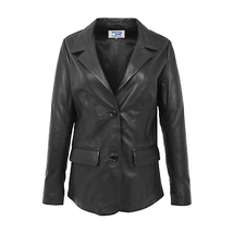 DR230 Women&#39;s Classic Blazer Leather Jacket Black - £119.06 GBP