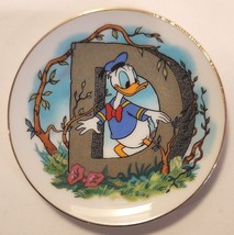 Disney Alphabet Miniature Plate Letter D  DONALD DUCK  3 Inches Diameter - £10.08 GBP