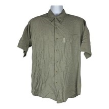 Columbia Men&#39;s Plaid Short Sleeved Cotton Button Down Shirt Size Medium - £23.14 GBP
