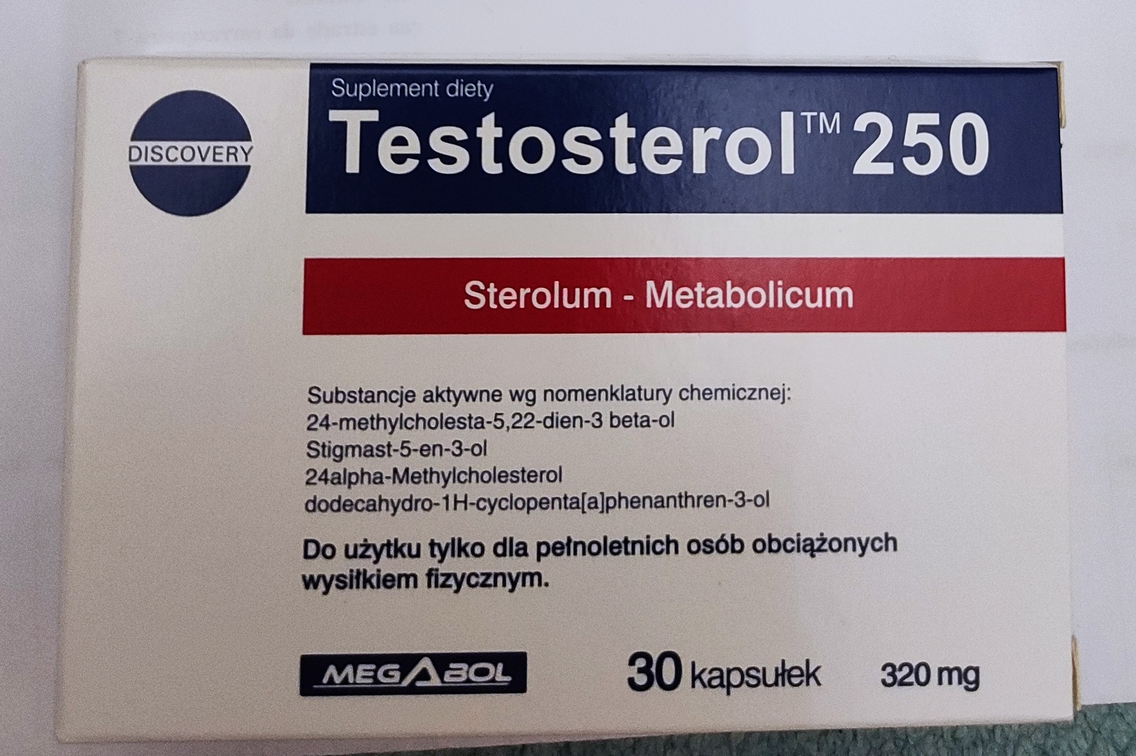 Megabol Testosterone 250 Boost 30 Caps - $15.99