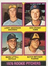 1976 Topps Rookie Pitchers Larry Anderson Ken Crosby M Littell B Metzger 593 EX - £0.79 GBP